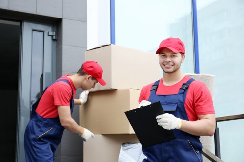 Man and van removals service loading boxes in South Norwood