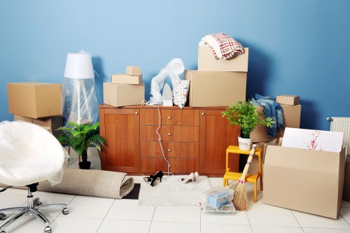 Removal van loading household furniture in South Norwood
